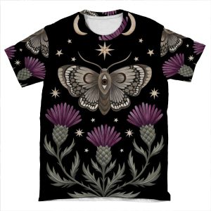 Thistle And Moth AOP T-shirt Tee