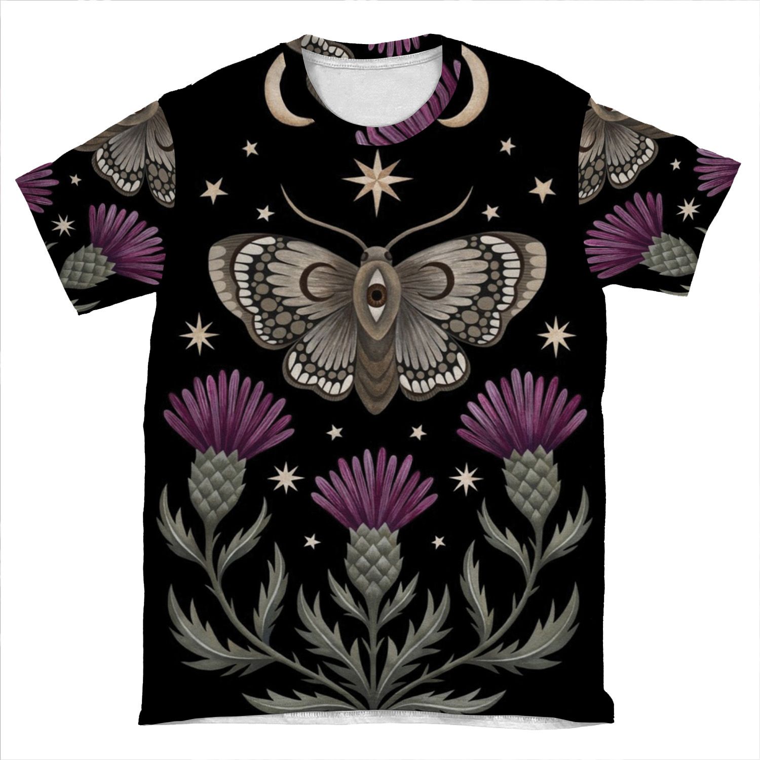 Thistle And Moth AOP T-shirt Tee