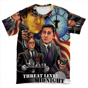 Threat Level Midnight - The Office AOP T-shirt Tee