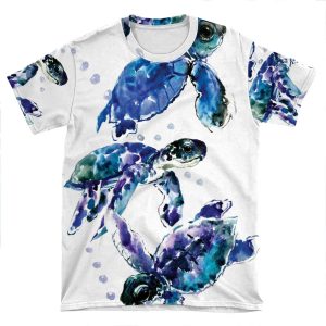 Three Sea Turtles AOP T-shirt Tee
