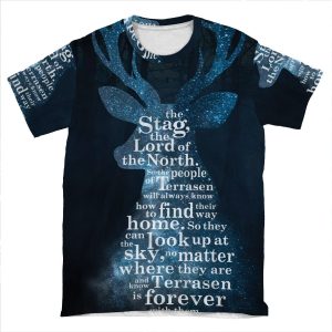 Throne Of Glass - The Stag, The Lord Of The North AOP T-shirt Tee