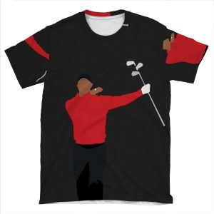 Tiger Woods Club Twirl | Sunday Red Golfer AOP T-shirt Tee