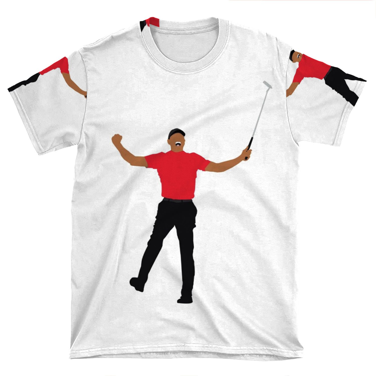 Tiger Woods Masters Win Minimalist AOP T-shirt Tee
