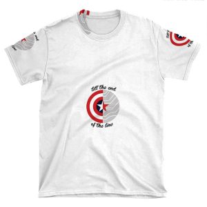 Till The End Of The Line Shield AOP T-shirt Tee