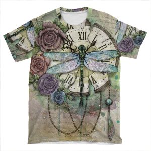Time Flies AOP T-shirt Tee