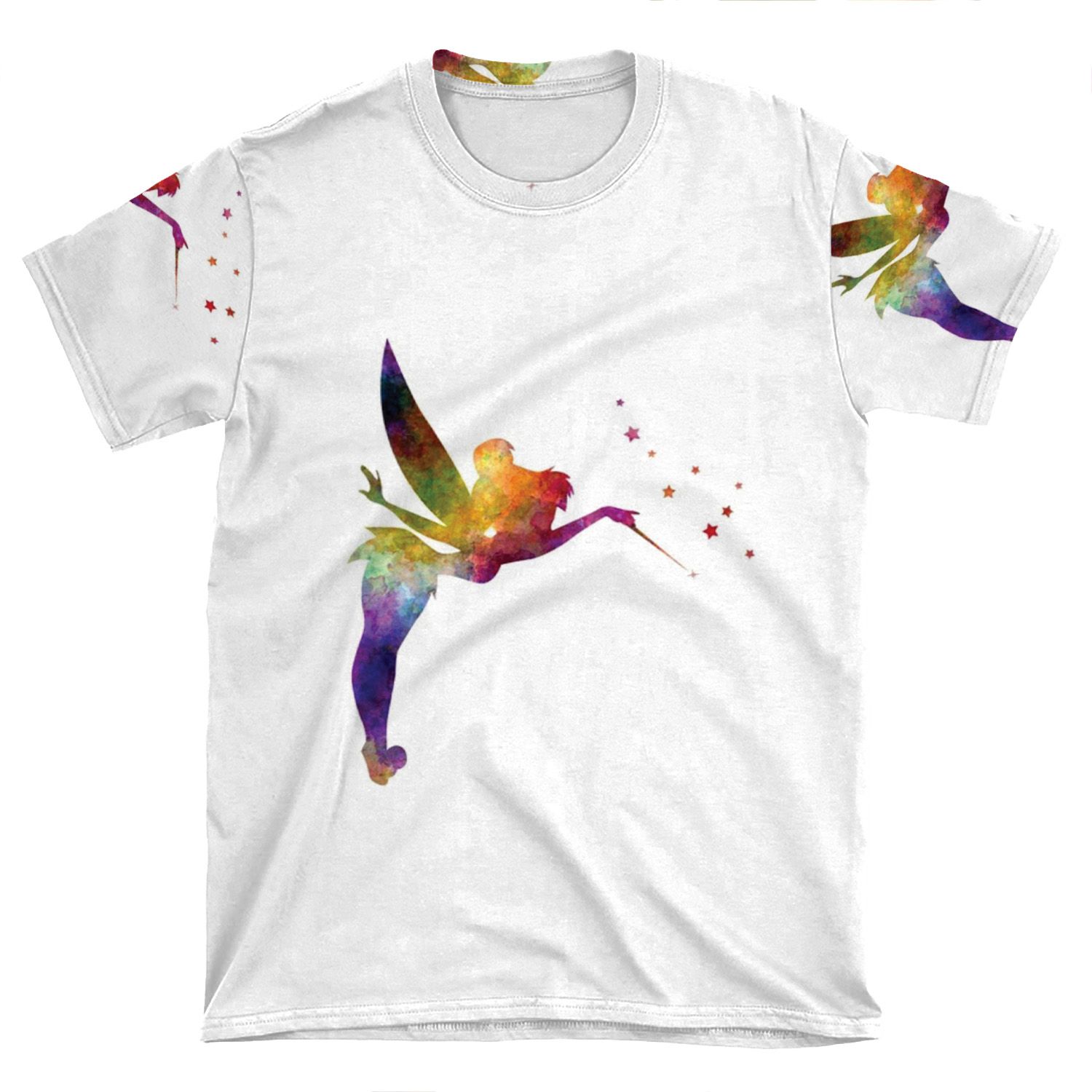 Tinkerbell In Watercolor AOP T-shirt Tee