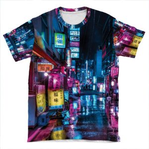 Tokyo At Night - Shimbashi AOP T-shirt Tee