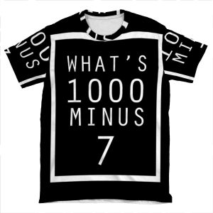 Tokyo Ghoul What's 1000 Minus 7 AOP T-shirt Tee