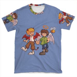 Tommy And Tubbo Angel/Devil AOP T-shirt Tee