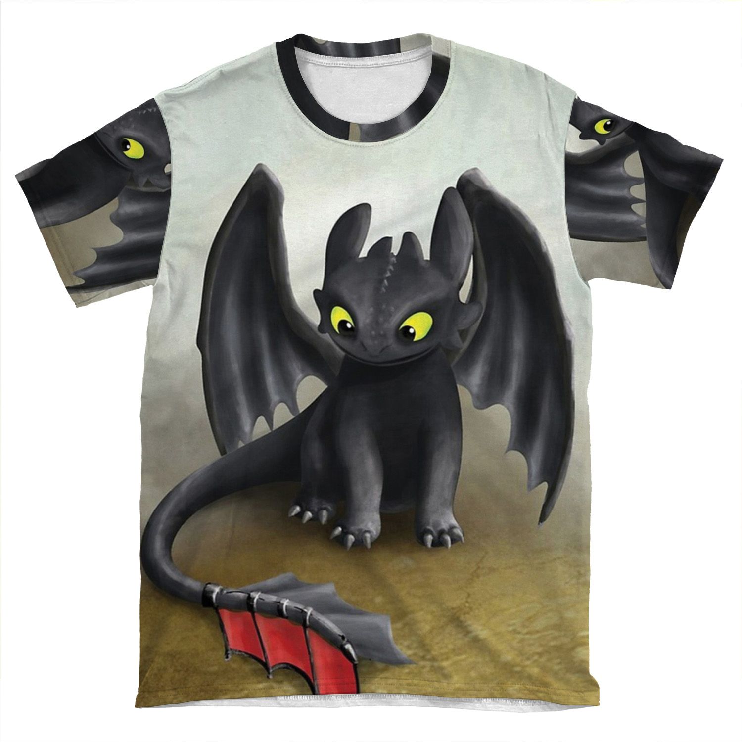 Toothless Dragon AOP T-shirt Tee