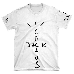 Travis Scott - Cactus Jack Black AOP T-shirt Tee