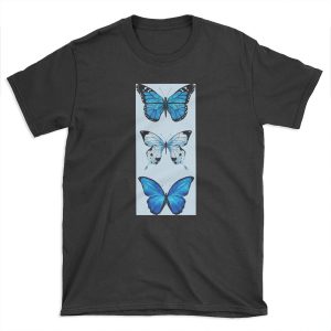 Trio of Blue Butterfly T-shirt Tee
