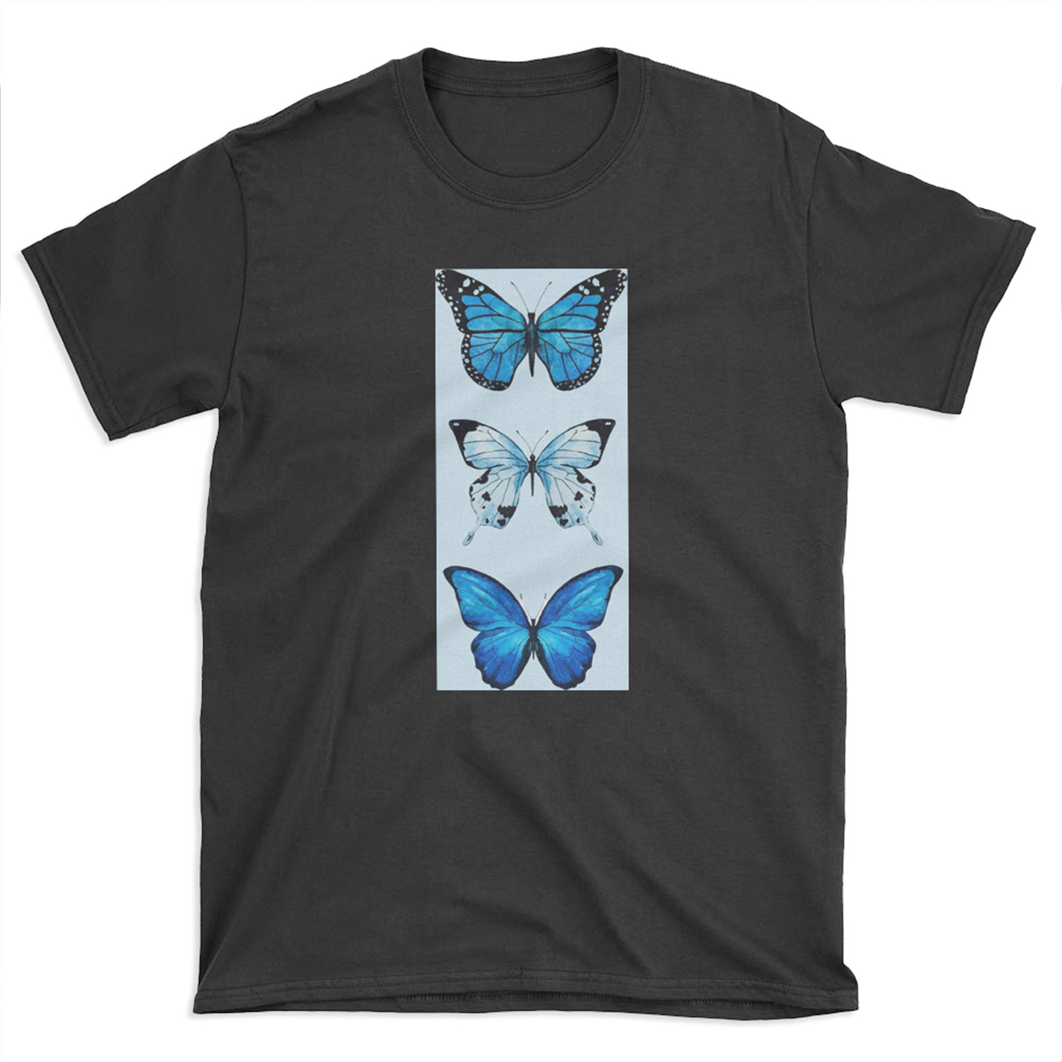 Trio of Blue Butterfly T-shirt Tee