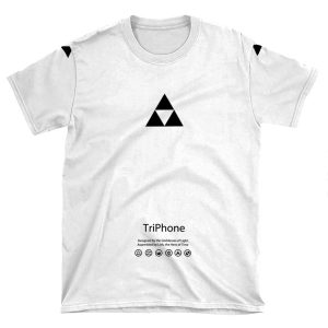 Triphone (White) AOP T-shirt Tee