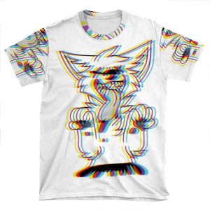 Trippy Wolf AOP T-shirt Tee