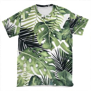 Tropical Leaves AOP T-shirt Tee