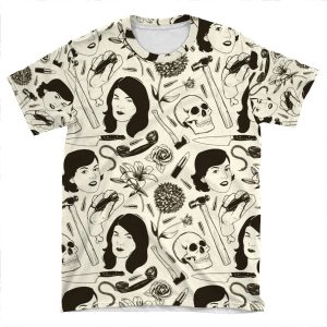 True Crime Pattern AOP T-shirt Tee