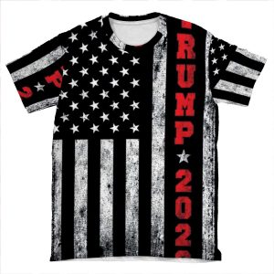 Trump 2020 American Flag Vintage T-Shirt AOP T-shirt Tee