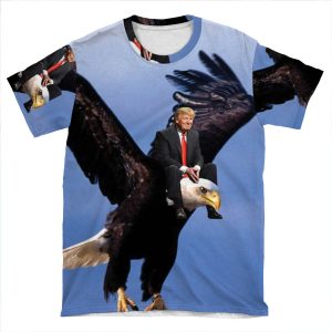 Trump Riding Eagle AOP T-shirt Tee