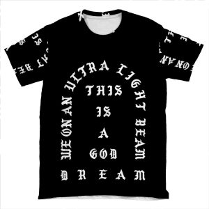 Ultralight Beam - Black And White AOP T-shirt Tee