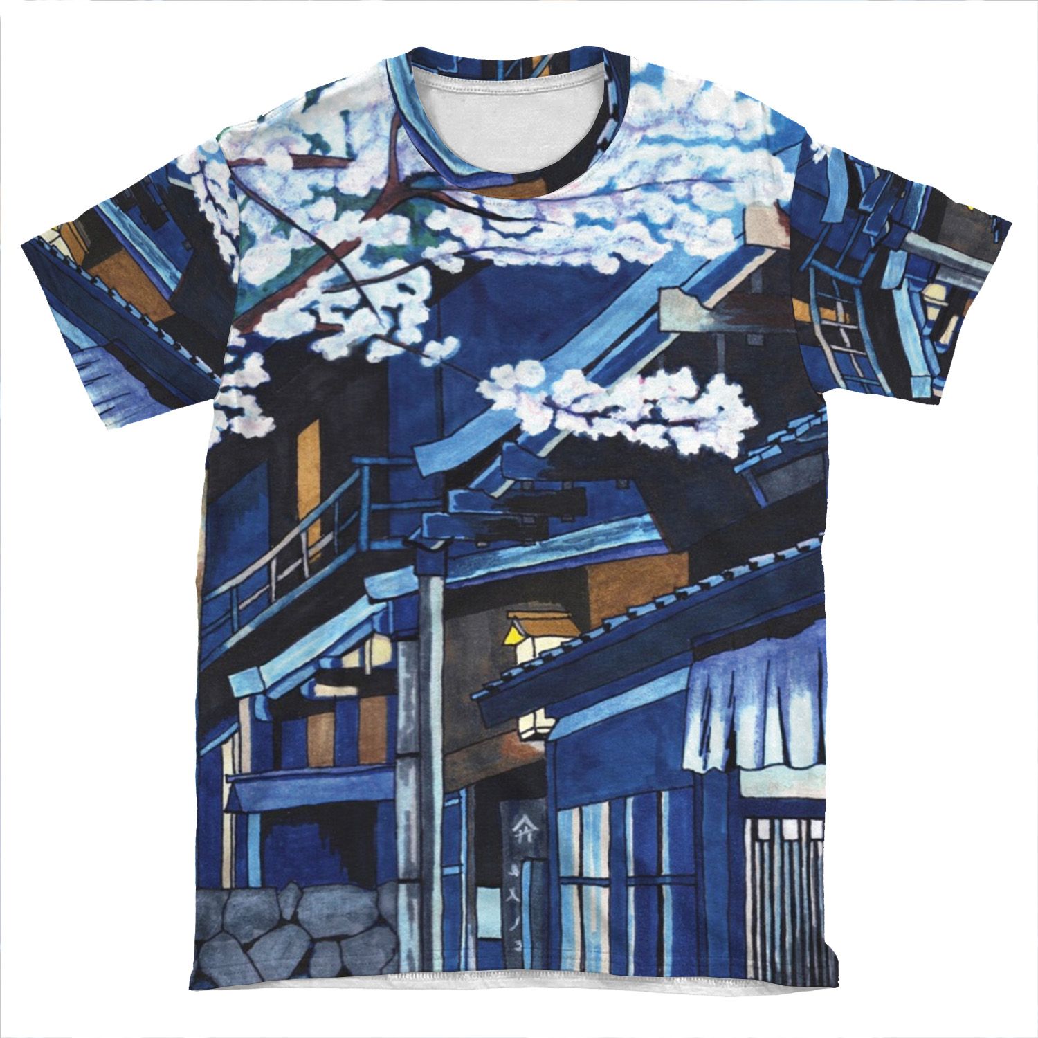 Under The Cherry Blossoms AOP T-shirt Tee