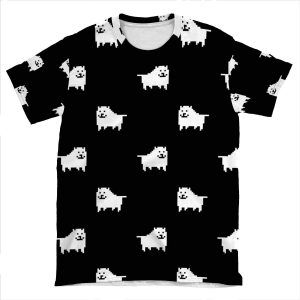Undertale Annoying Dog - Black AOP T-shirt Tee
