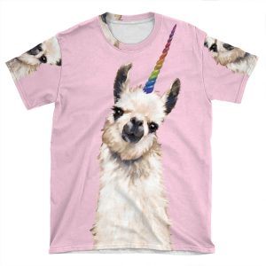 Unicorn Llama AOP T-shirt Tee
