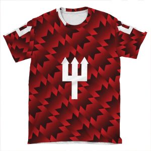 United Retro Trident - Red/Black/White AOP T-shirt Tee