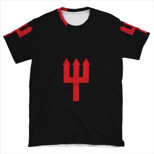 United Trident Design - Black And Red AOP T-shirt Tee