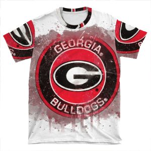 University Of Georgia Watercolor Logo AOP T-shirt Tee
