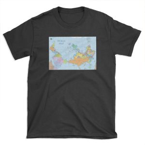 upside down world map T-shirt Tee