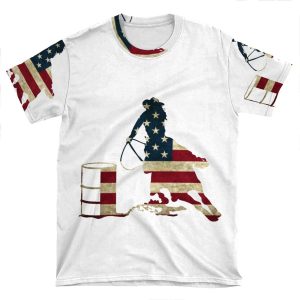 Usa Barrel Racing AOP T-shirt Tee