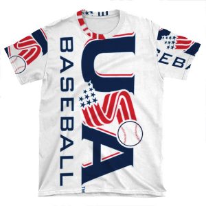 Usa Baseball Logo AOP T-shirt Tee
