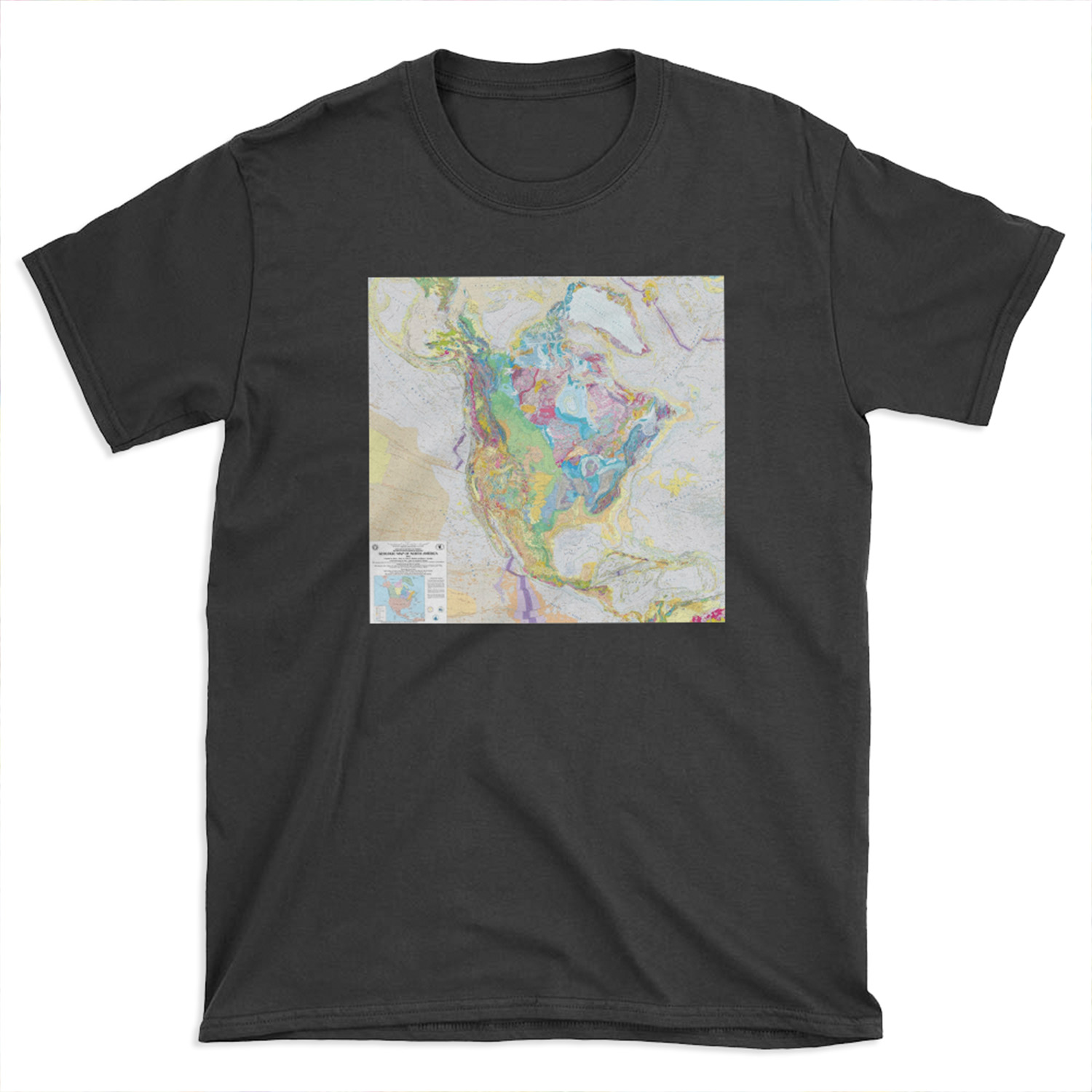 USGS Geologic Map of North America T-shirt Tee
