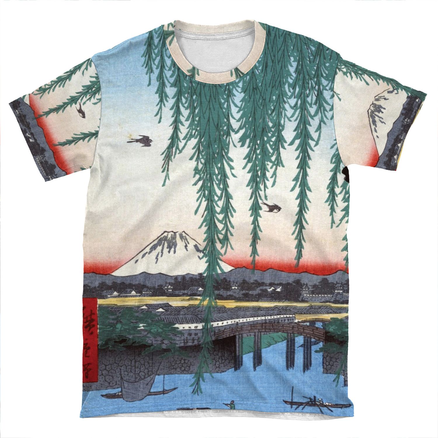 Utagawa Hiroshige Yatsumi Bridge AOP T-shirt Tee