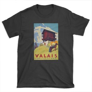 Valais, Switzerland, Ski T-shirt Tee