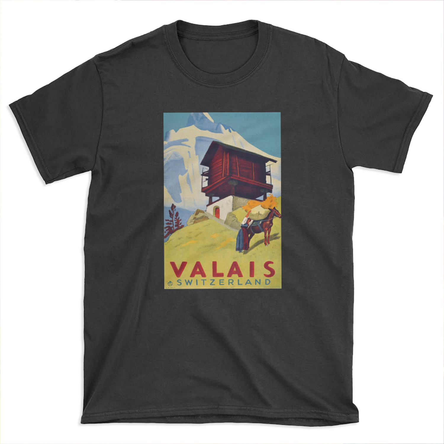 Valais, Switzerland, Ski T-shirt Tee