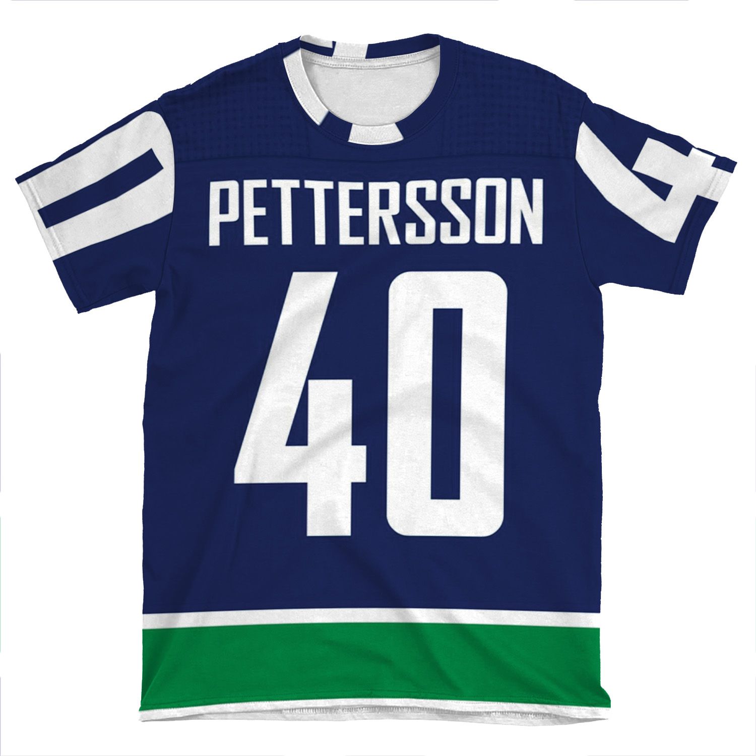 Vancouver Canucks Elias Pettersson Home Jersey Back Phone AOP T-shirt Tee
