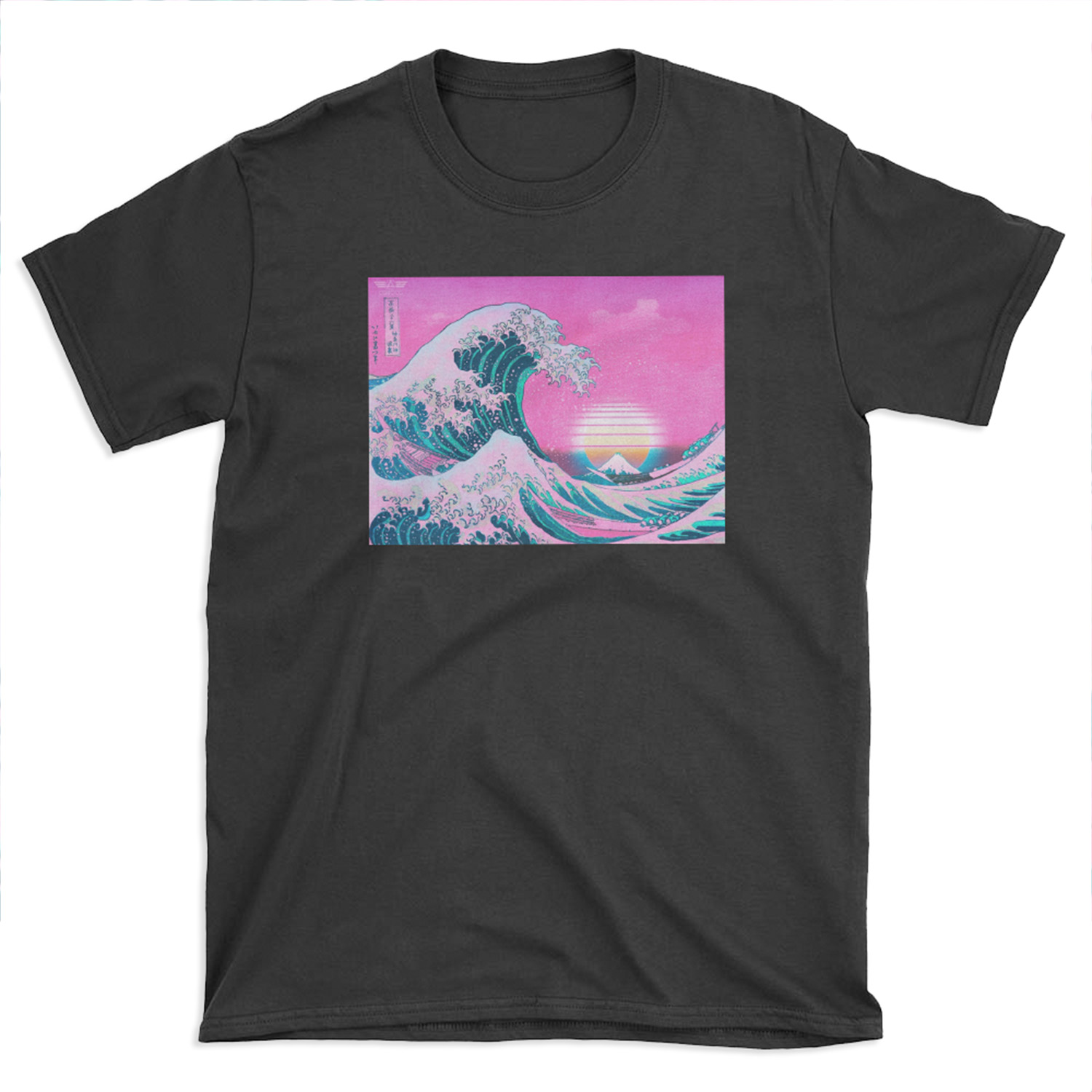Vaporwave Aesthetic Great Wave Off Kanagawa Retro Sunset T-shirt Tee