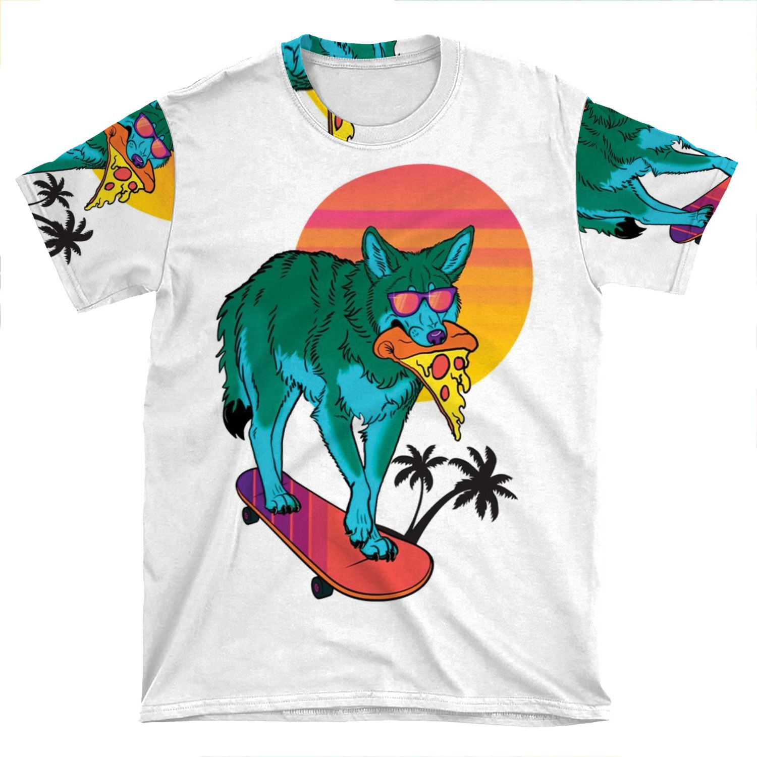 Vaporwave Coyote AOP T-shirt Tee