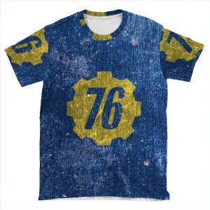 Vault 76 - Distressed AOP T-shirt Tee
