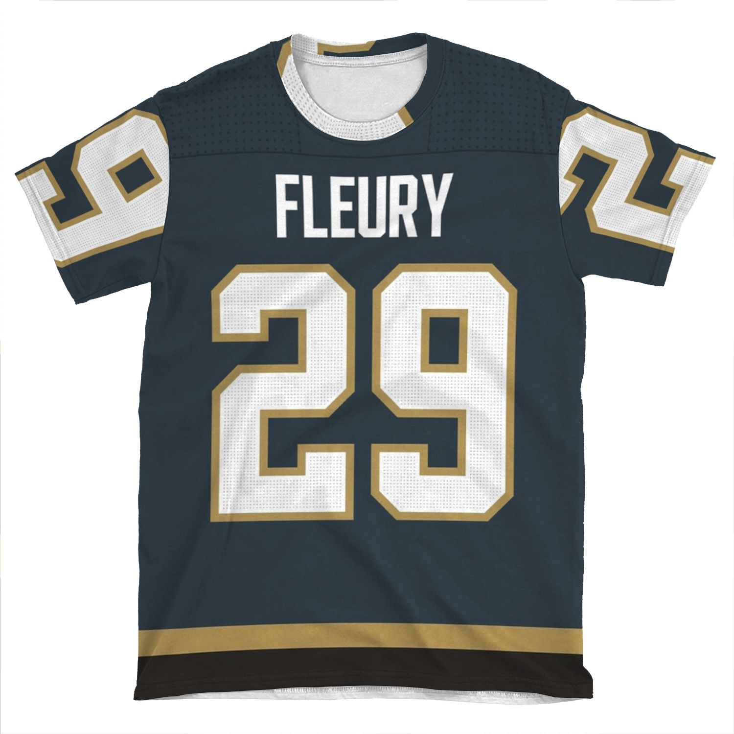 Vegas Golden Knights Marc-Andre Fleury Home Jersey Back Phone AOP T-shirt Tee