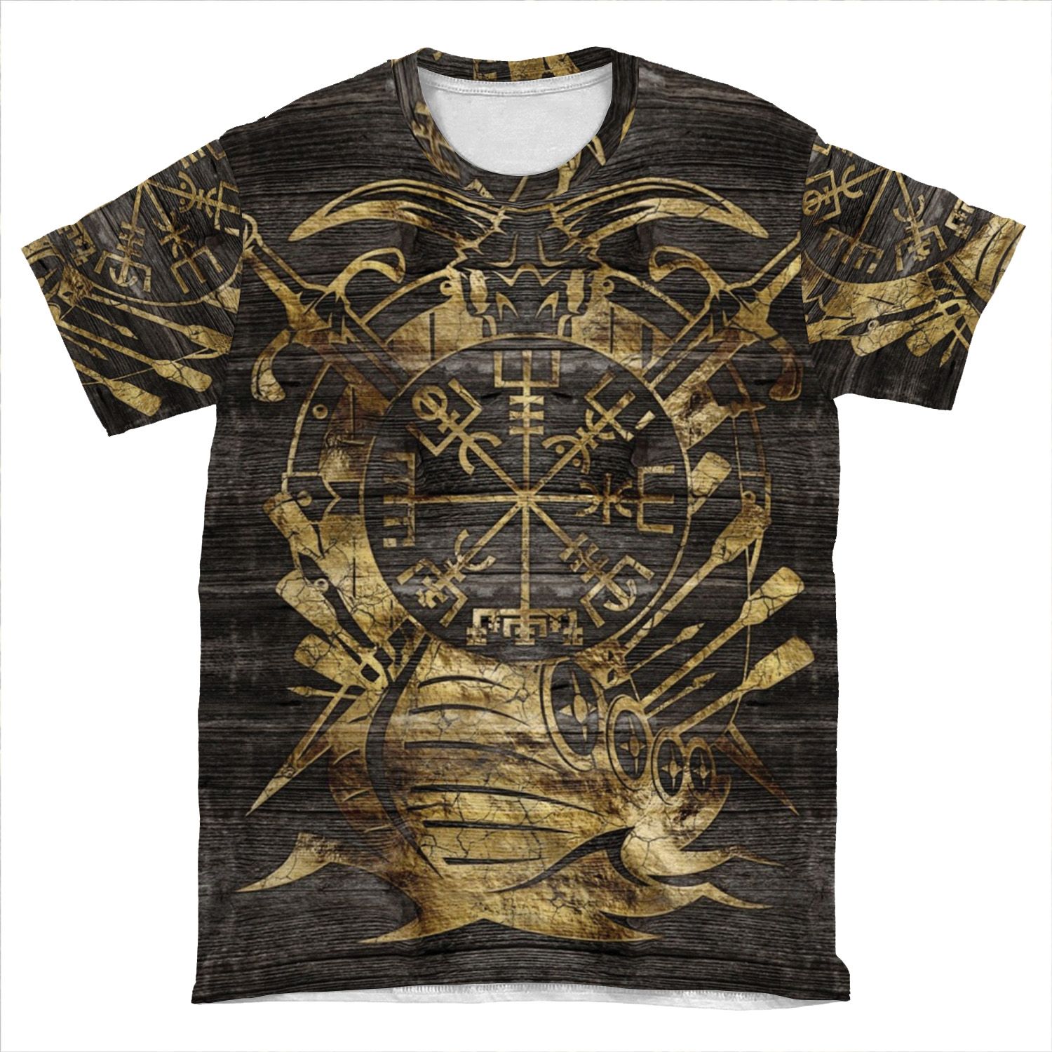 Vegvisir - Viking Navigation Compass AOP T-shirt Tee