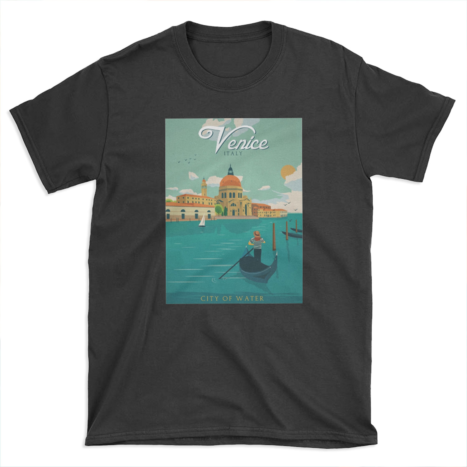 Venice Italy City of Water Retro T-shirt Tee