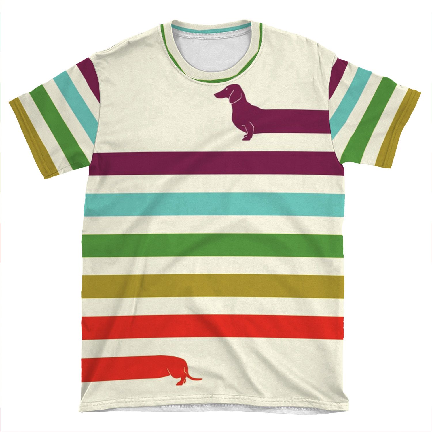 (Very) Long Dachshund AOP T-shirt Tee