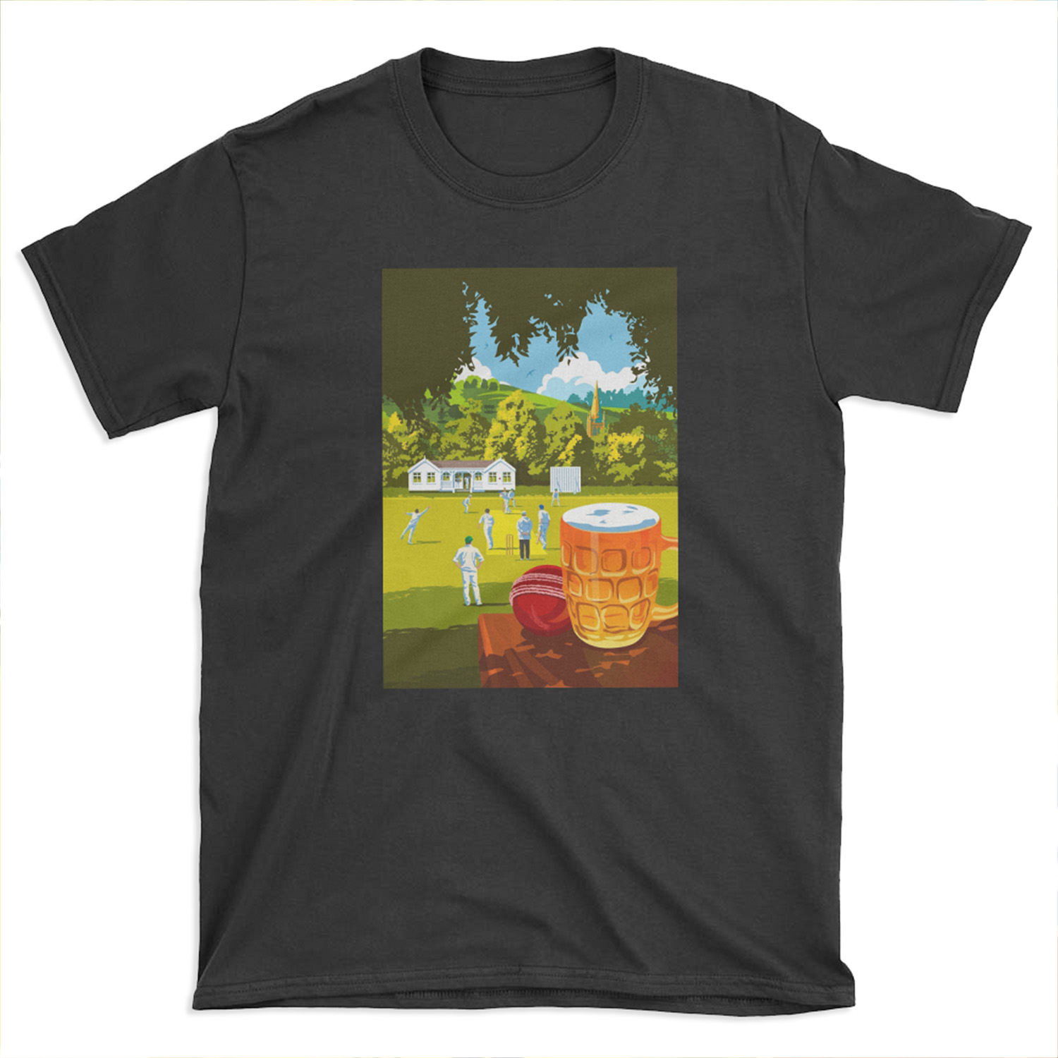 Village Cricket T-shirt Tee