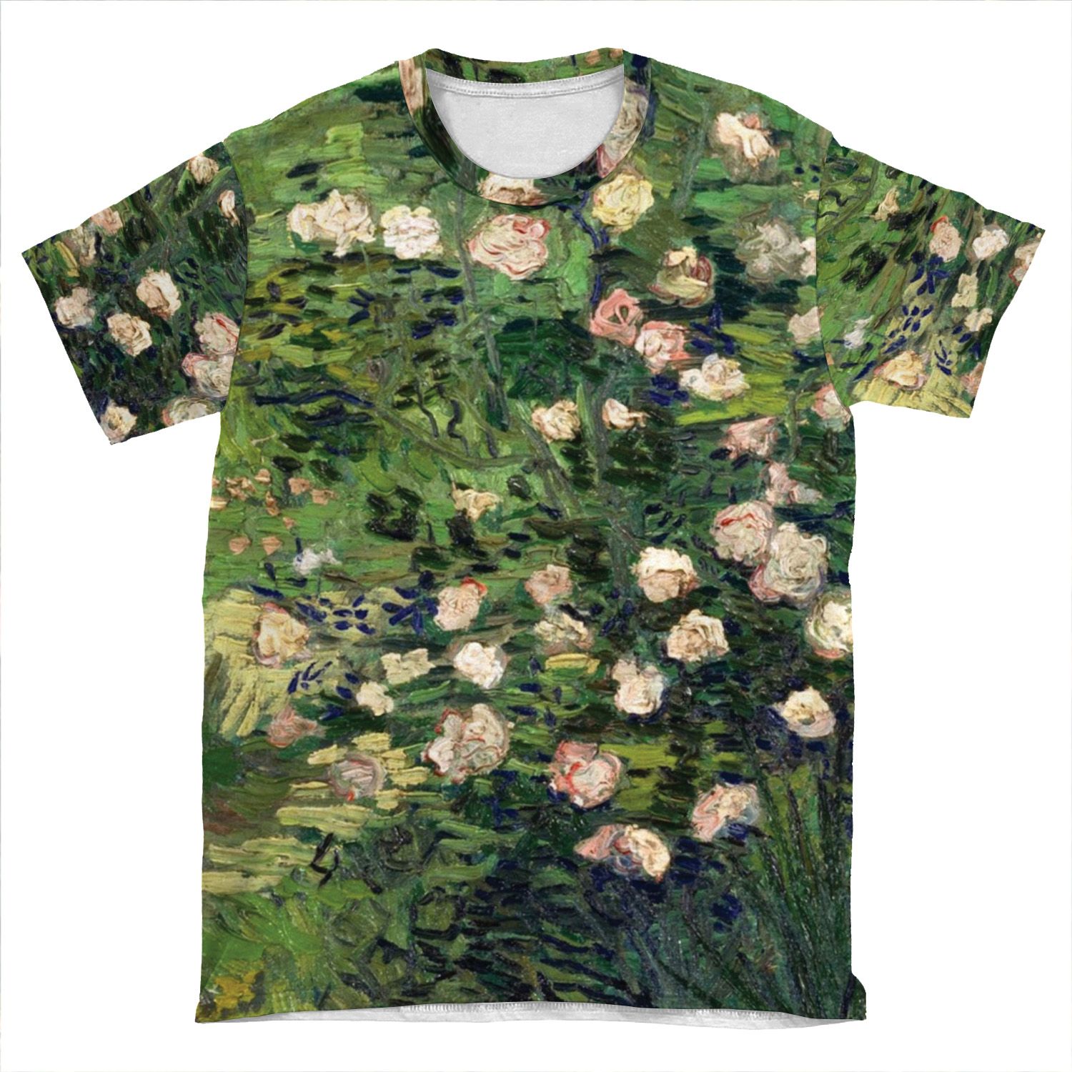 Vincent Van Gogh - Roses, 1889 AOP T-shirt Tee