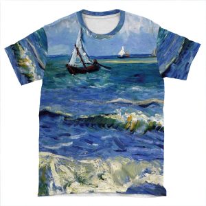 Vincent Van Gogh Seascape Near Les Saintes-Maries-De-La-Mer AOP T-shirt Tee
