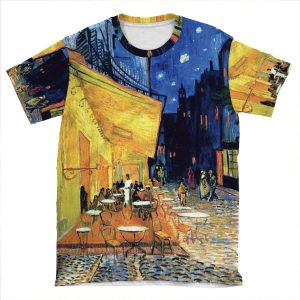 Vincent Van Gogh - The Cafe Terrace On The Place De Forum In Arles At Nigh AOP T-shirt Tee