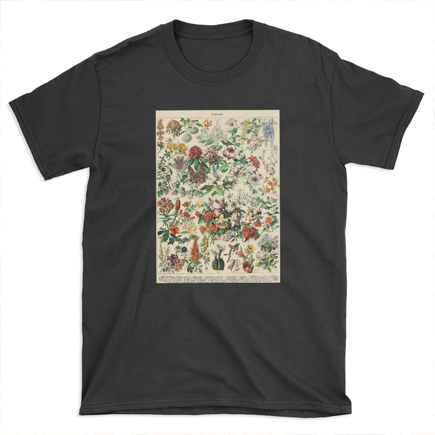 Vintage Botanical Wall Art Flower T-shirt Tee